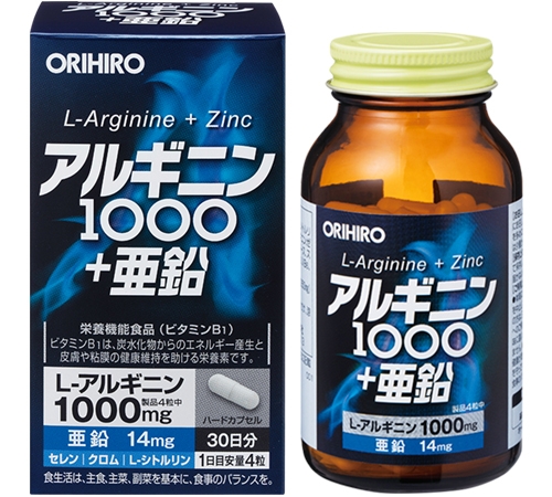 Viên uống tăng cường sinh lý nam giới L-Arginine 1000mg và Zinc Orihiro