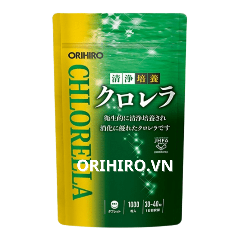 Tảo lục Chlorella nuôi cấy sạch Orihiro 1000 viên